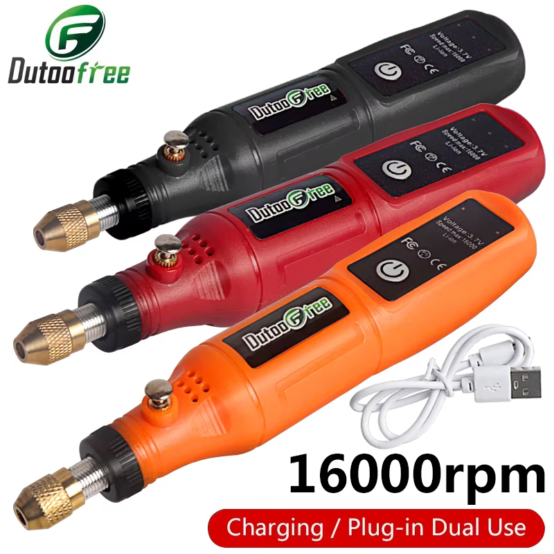 Cordless Rotary Tool Kit Accessories - Mini wiertarka bezprzewodowa 3.7V, grawerka, polerka,