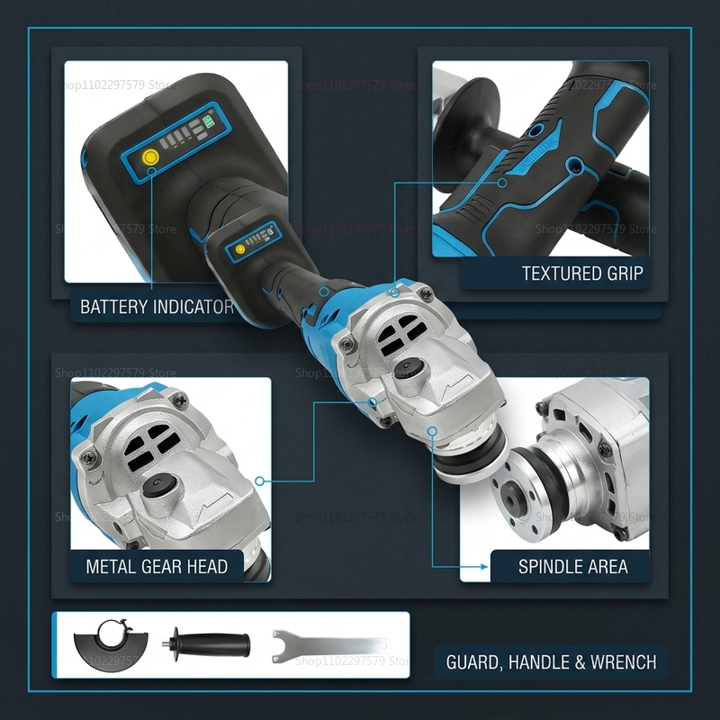 Akumulatorowa szlifierka kątow – Brushless Angle Grinder Battery Powered recenzja i cena