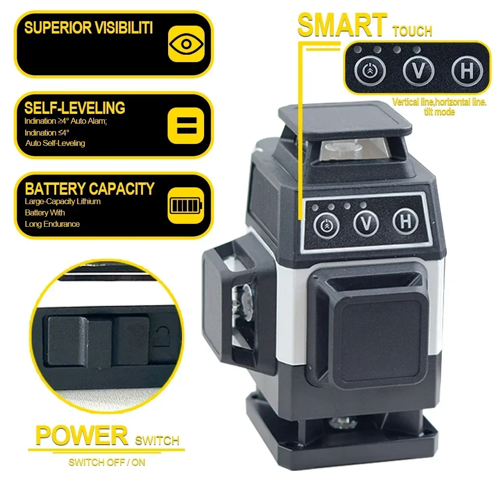 Poziomica laserowa 16 linii 4D – Laser Level 16 Lines 4D Green recenzja i cena