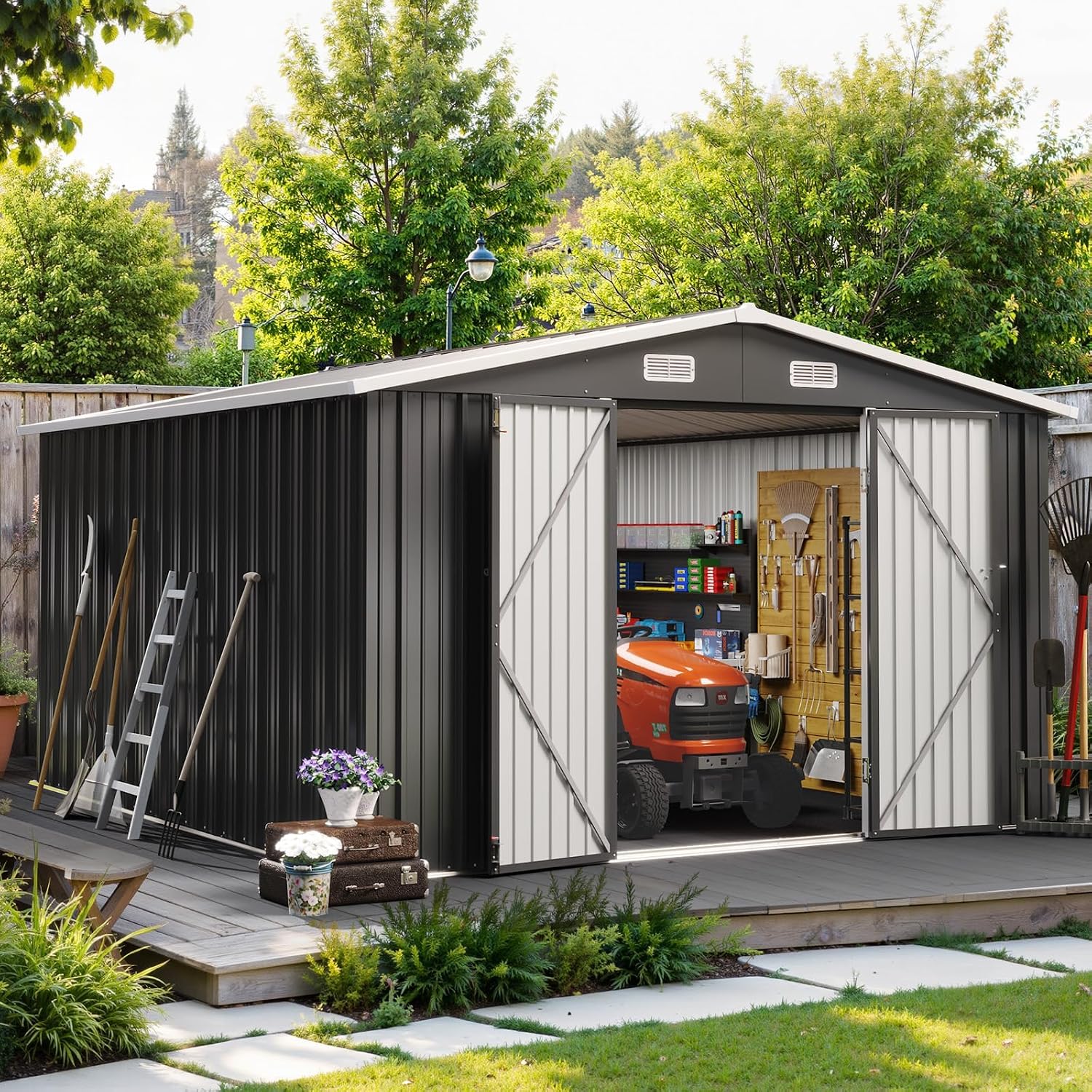 10x12FT Zewnętrzny Szop do Prz – Garden Tools recenzja i cena