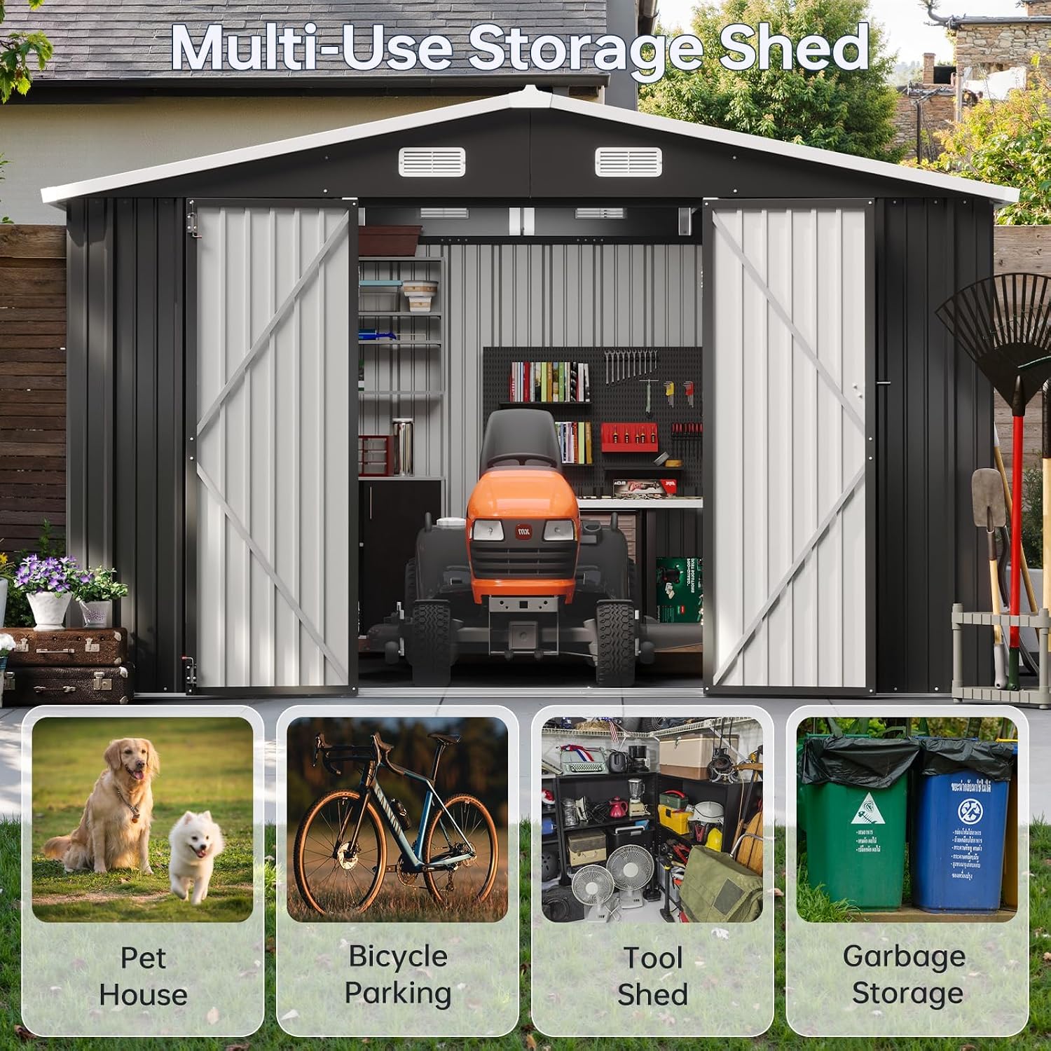 10x12FT Zewnętrzny Szop do Prz – Garden Tools recenzja i cena