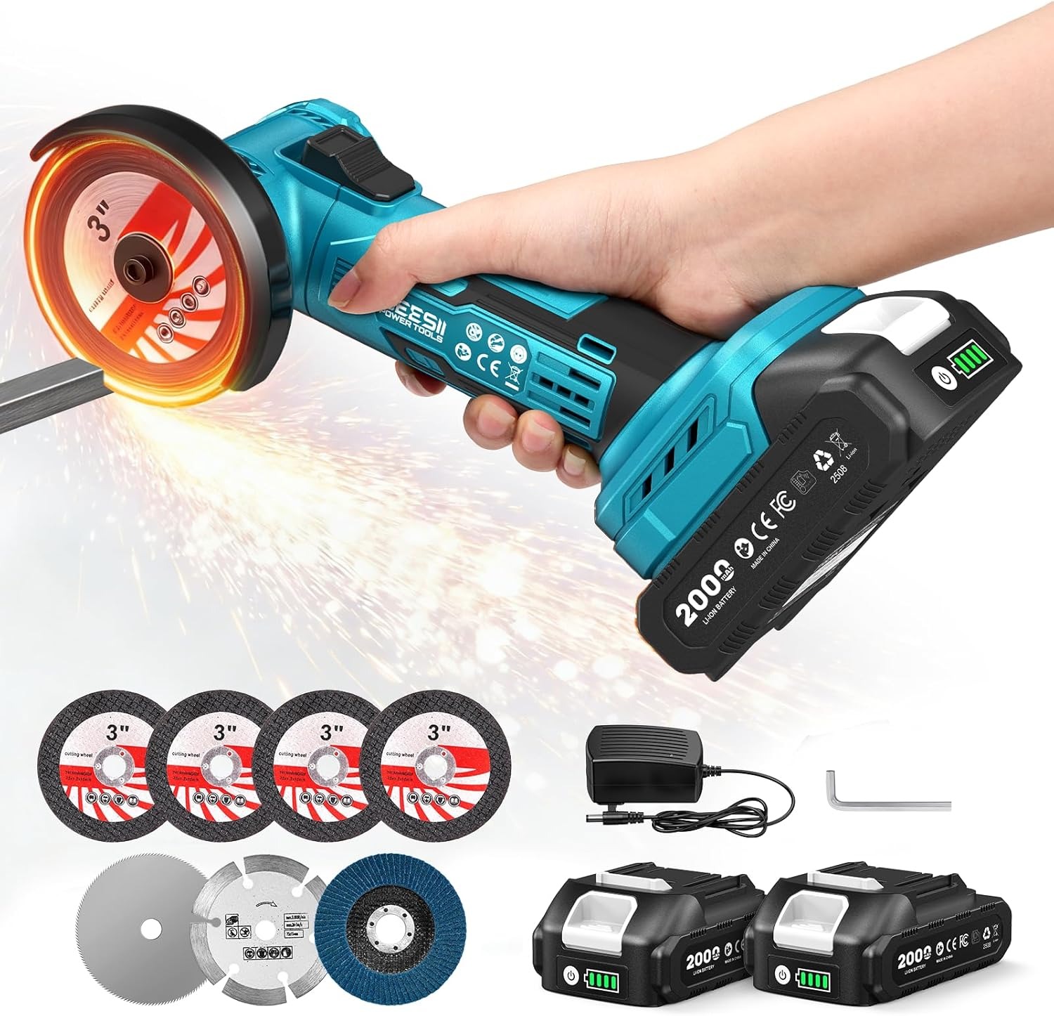 SEESII Akumulatorowa Mini Szli – Brushless Angle Grinder Battery Powered recenzja i cena